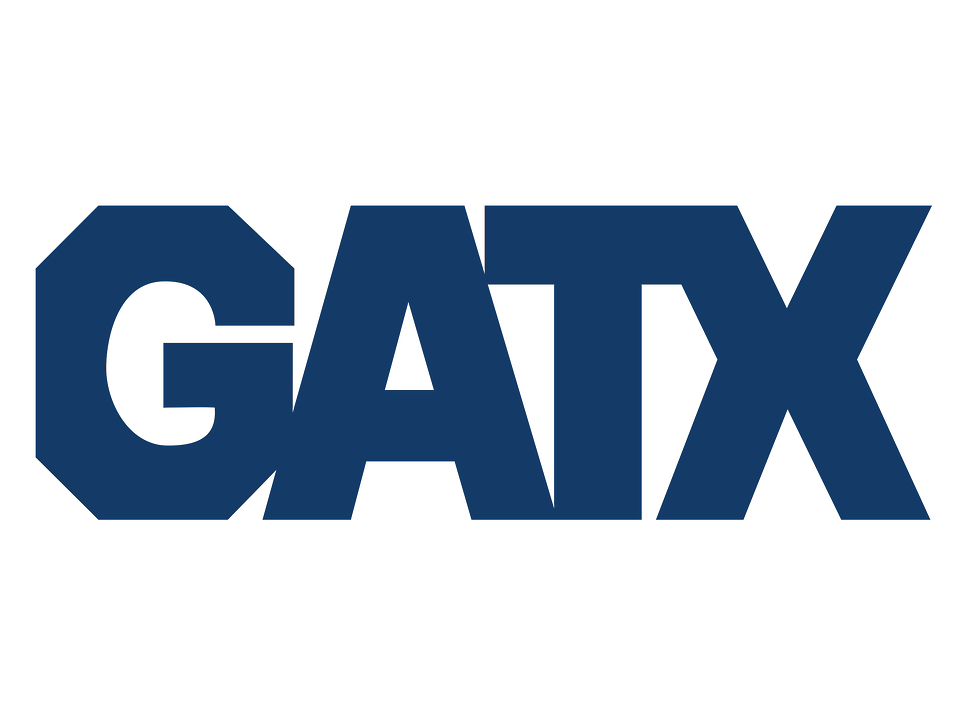 GATX Logo - blaue Buchstaben auf weißem Grund
